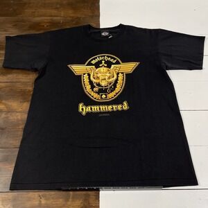 Vintage 2002 Motörhead Heavy Metal Black T-Shirt Size XL Single Stitch